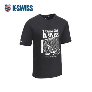 K-SWISS 短袖T恤 26SS TEE 1 W 短上衣 女短袖上衣 黑色 1913681-008