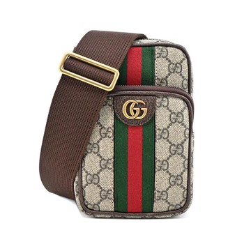 GUCCI 經典Ophidia GG印花帆布迷你相機包（卡其棕）_廠商直送