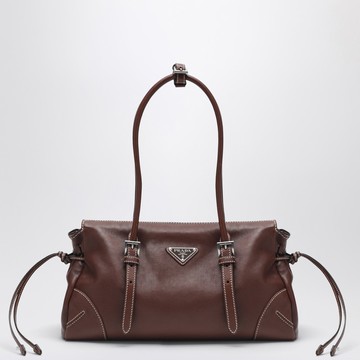 Medium Prada Bonnie shopping bag in brown
