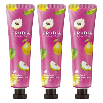 FRUDIA 台灣公司貨 文青果社 高效保濕護手霜 木梨  30g  3條