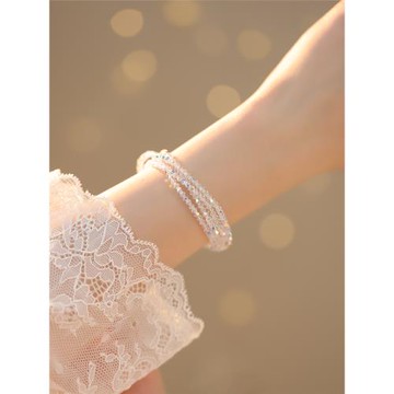 閃耀！正品罕見極細施家水晶手鏈簡約輕奢氣質精致小眾閨蜜禮物女