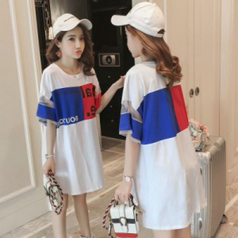 Tシャツ ワンピース 春 夏 秋 大きめ キュートでスポーティー カジュアル シースルー ボーイッシュ クール 通販 Lineポイント最大1 0 Get Lineショッピング
