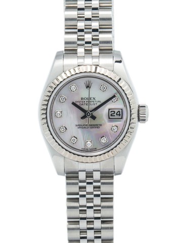 Rolex - pre-owned Datejust 26mm - unisex - Sapphire Glass/Diamond/Steel/White Gold - One Size - Neutrals