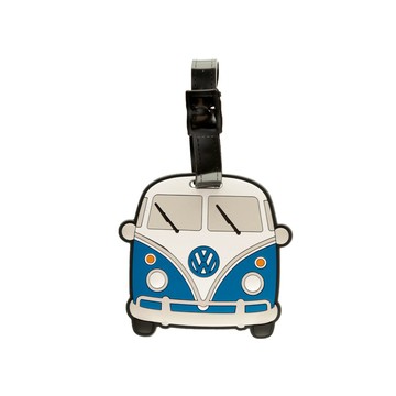 Travelmall 復古經典 福斯T1汽車 行李吊牌-藍