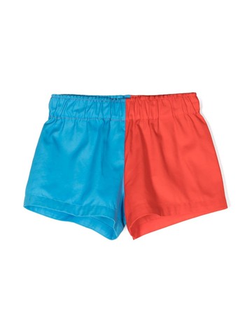 Mini Rodini - colour-block organic cotton shorts - kids - Organic Cotton - 104-110 - Red
