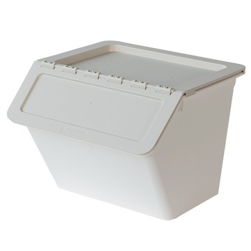 livinbox 大嘴鳥家用整理箱 15L MHB-3332  可堆疊  328 x 325 x 255mm  暖米灰  1個