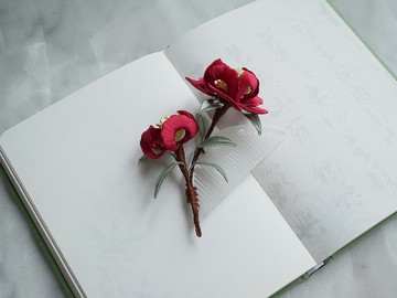 桃花  纏花旗袍配飾髮梳髮飾發釵古風中式復古小清新漢服 可客製