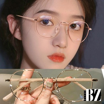 【BeLiz】知性可人＊學院金絲細框平光眼鏡/奶茶色