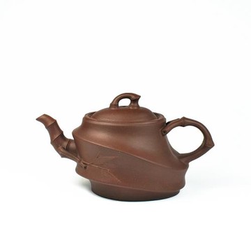 正真品張國偉純全手工制作非紫砂一廠順竹壺早期廠版拼紫泥包順豐