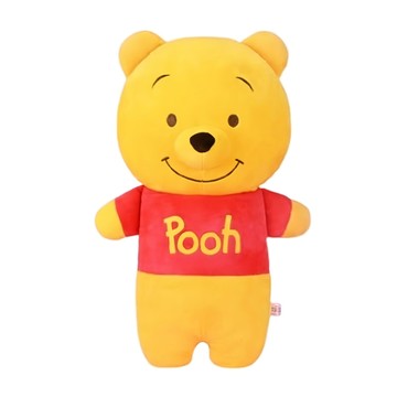KHTOY 長玩偶 Disney 絨毛系列 聚酯纖維100%  維尼 黃色 + 紅色  1個