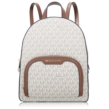 Michael Kors 經典 PVC / 後背包(中款/咖啡白)