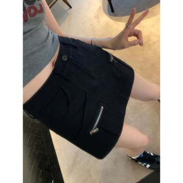 WEIZHEN 我愛的old school 工裝feu半裙春夏高腰顯瘦a字短裙子