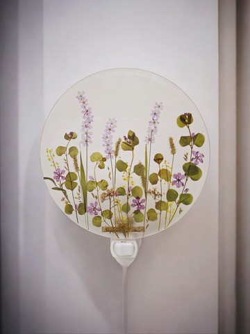 幸福手作押花小夜燈 - 野花微光小夜燈