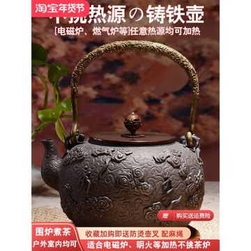 典工堂鐵壺秀水島鑄鐵壺日式老鐵壺純手工復古茶具日本茶壺燒水壺