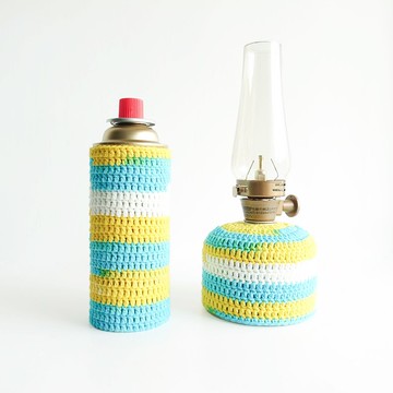 編織夏日清新瓦斯罐保護套 (登山/露營) 高山氣罐 卡式氣罐