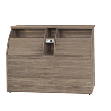 文創集 樂多多6尺雙人加大插座可收納加高型床頭箱(六色可選)-183x30x110cm免組