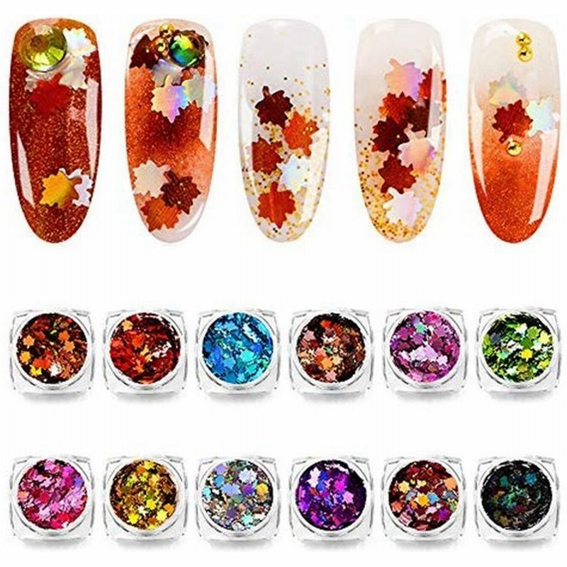 Kingsie ネイル ホログラム 紅葉 12個セット オーロラ スパンコール ネイルパーツ リーフ ケース入り ジェルネイル ネイルアート 通販 Lineポイント最大0 5 Get Lineショッピング