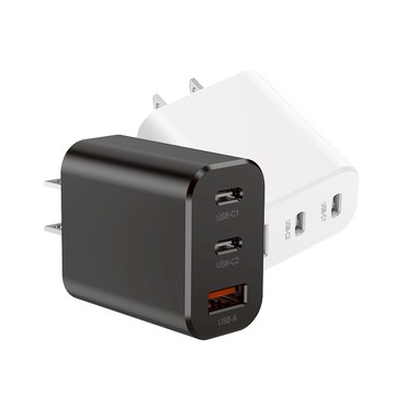 GaN 氮化鎵 30W 三口快速充電器 TYPE-C PD快充 快速充電 QC3.0 快充頭 旅充頭 電源供應器