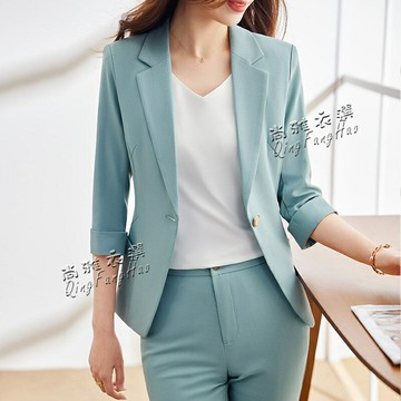 廠價直銷 高品質免燙西裝套裝 春秋西裝套裝 小西裝外套 OL工作服as