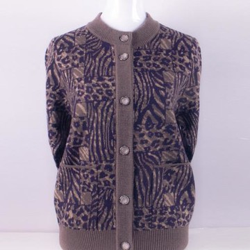 中老年人女裝冬裝毛衣開衫外套奶奶加絨毛針織衫60歲70老人衣服