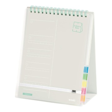 【龍品文創】SONIC 公司貨 SP-2441 學習計劃立式筆記本-W 簡約米白