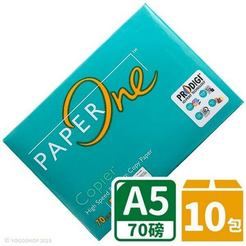 PAPER ONE A5 影印紙 70磅 /一箱10包入 列印紙 A5影印紙 70磅影印紙 白色影印紙 -光