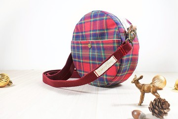 專屬幸福 - 客製專屬繡字 經典格紋 側背包 斜背包【客製化禮物】