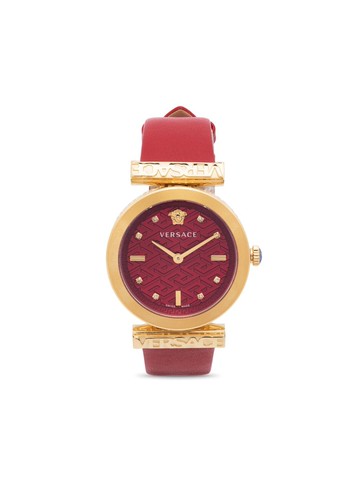 Versace - Versace Regalia 35mm - women - Sapphire Crystal/Calf Leather/stainless steel - One Size - Red