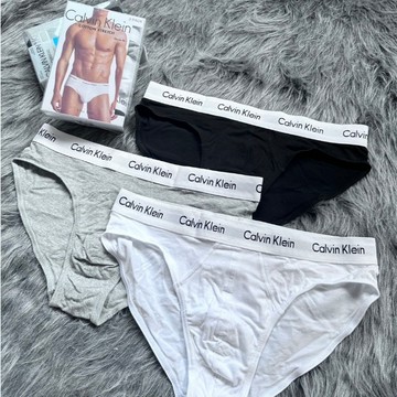 【other more 特選潮流】正品實拍 CALVIN KLEIN 正品公司貨 經典白色腰織帶純棉男三角內褲三入組