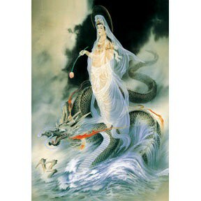 【拼圖貓】HM - 宗教系列-救苦救難觀世音菩薩 台灣製 1000片 夜光拼圖 HM1000-057