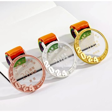 【客制化】獎牌 客制化獎牌 紀念品 金屬水晶獎牌 掛牌定制 籃球足球跑步2025馬拉松運動會比賽榮譽勳章 創意獎牌 榮譽