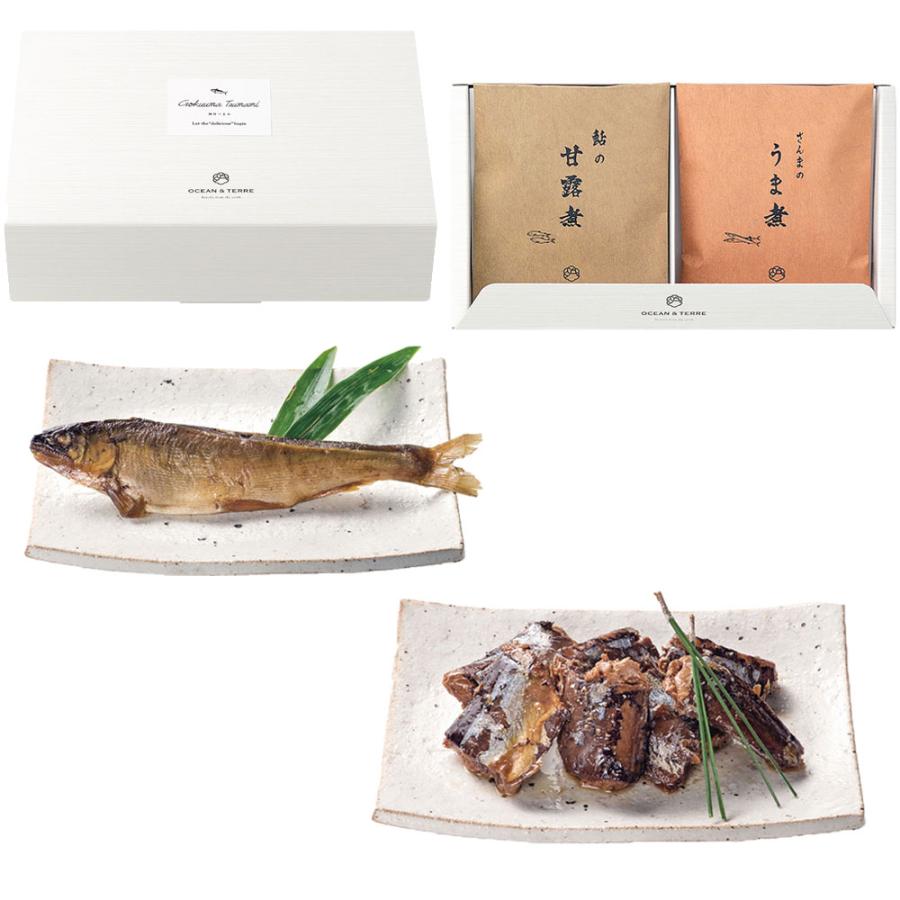 お魚 つまみギフト C 極旨2種セット 秋刀魚のうま煮 鮎の甘露煮 レトルトパウチ 食品ギフト