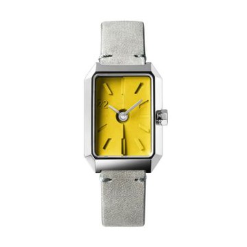 22STUDIO 上下坡方形水泥錶35mm-亮黃款