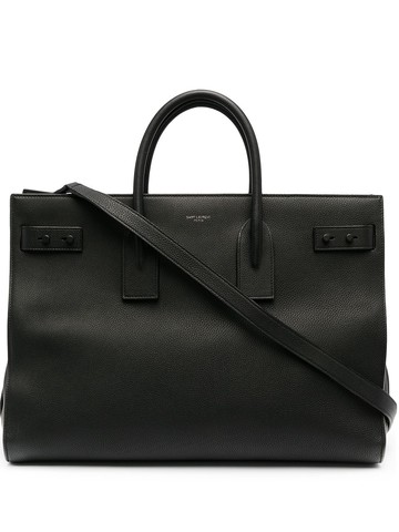 Saint Laurent - large Sac De Jour leather tote bag - men - Calf Leather/Brass/Calf Leather - One Size - Black
