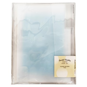 KOKUYO 國譽 Pastel Cookie L型 文件夾4入 Set - 淡彩奇奇 柔光系列  A4(313 x 255 x 20mm)  藍、粉紅、灰、黃  1組