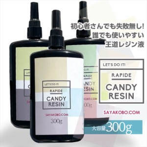 送料無料 レジン液 300g LEDレジン液 大容量 キャンディレジン 王道レジン Rapid2 クリア 1本 透明 着色 モールド Candy Resin レジン材