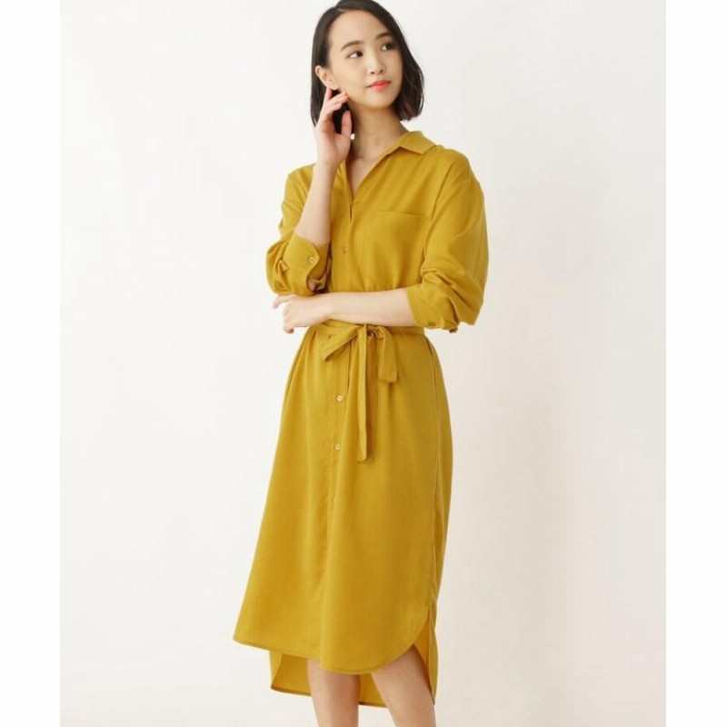 スープ サテンジョーゼットスキッパーシャツワンピース レディース マスタード 09 M Soup 通販 Lineポイント最大1 0 Get Lineショッピング
