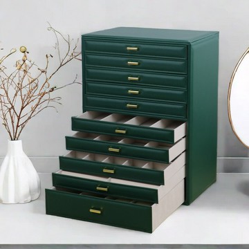 免運/公司貨 收納盒 首飾收納櫃 多層戒指項鏈耳環耳釘高級感飾品收納盒 十層首飾盒 收納盒 大容量 可開發票 全館五折 工廠現貨直銷 新品特價 z10304