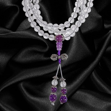 智慧除障白水晶108顆念珠-6mm (金行能量/護身磁場/水晶之王/增福慧)