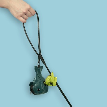 鯨魚造型拾便包 - 深灰藍