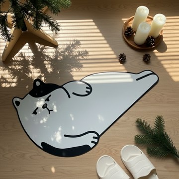 [窩在家] 厭世貓咪軟式珪藻土地墊 生日禮物 520情人禮物