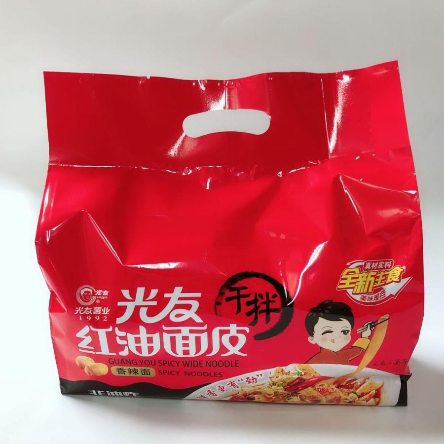 光友紅油面皮 香辣味 4袋入100g×4袋入×6即席中華めん　中華食材