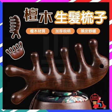 台灣出貨 趙露思同款按摩梳 頭皮按摩梳 檀木頭部經絡生髮梳子 按摩梳子 經絡按摩梳 檀木按摩梳 頭皮梳 頭部按摩梳 木梳