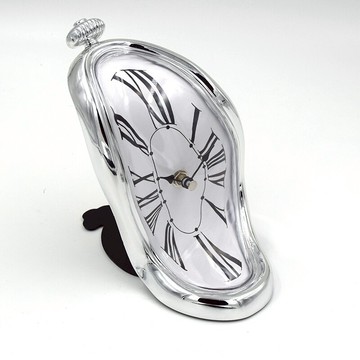 創意時鐘 Melting Clock 個性時尚居家掛鐘 融化鐘立式彎曲鐘