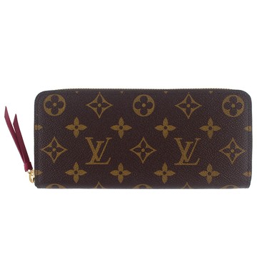 LV Monogram LV花紋帆布拉鍊長-M60742-紫