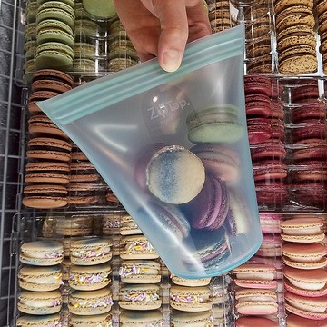 【ZipTop】美國白金矽膠袋 24oz/710ml杯型袋(L)-青草綠