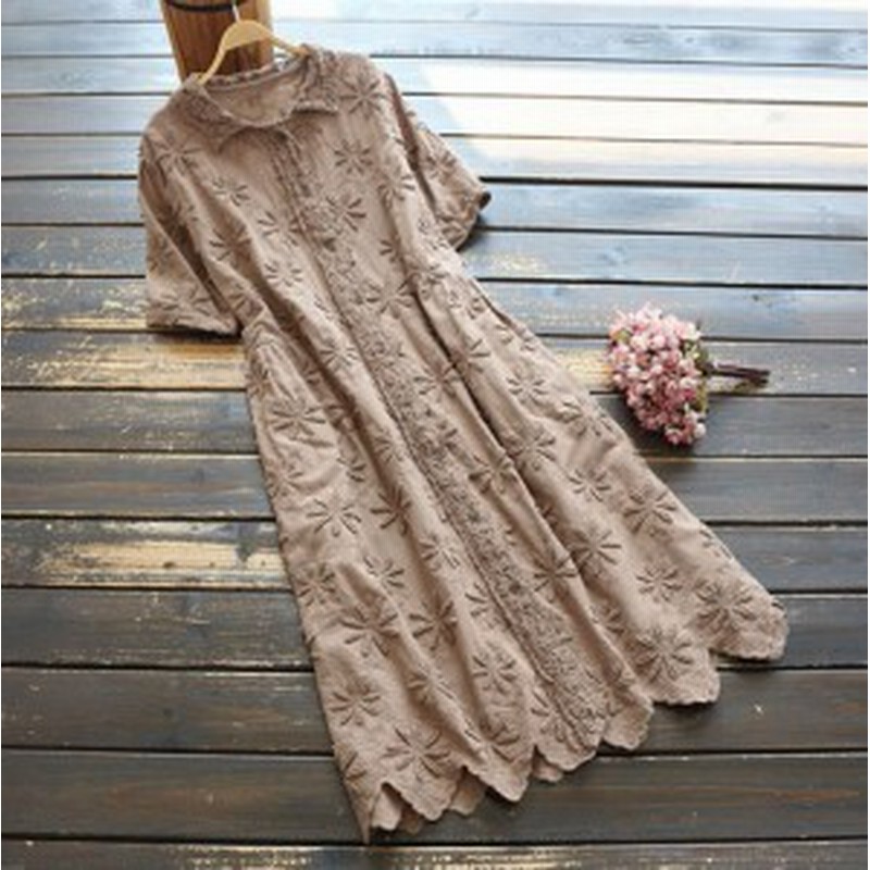 ワンピース おしゃれ レディース 花 半袖 ゆるい ピュア 通販 Lineポイント最大1 0 Get Lineショッピング