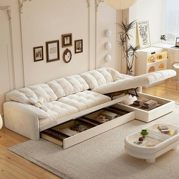 【 免稅包郵】T17創意沙發 大象耳朵科技布沙發床 摺疊省空間兩用沙發 多功能沙發床