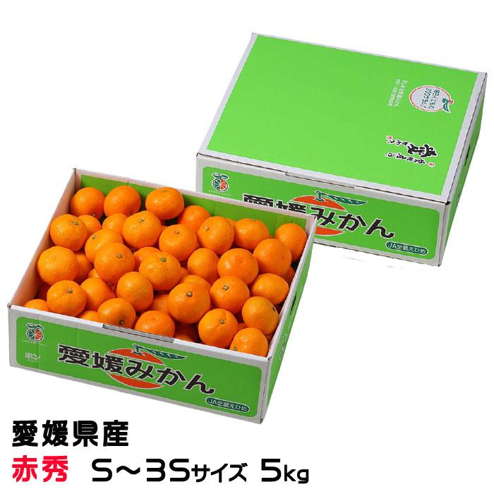 お歳暮 みかん 極旨小玉みかん 赤秀 S〜3Sサイズ 5kg JAえひめ中央 中島産 ミカン 蜜柑 ギフト