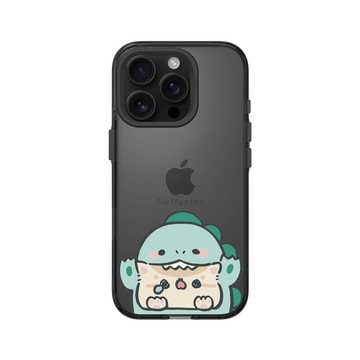iPhone 16 Pro Clear (相機按鈕) 酷墨灰 - fluffystar 毛絨絨星人 - 小恐龍Bobo